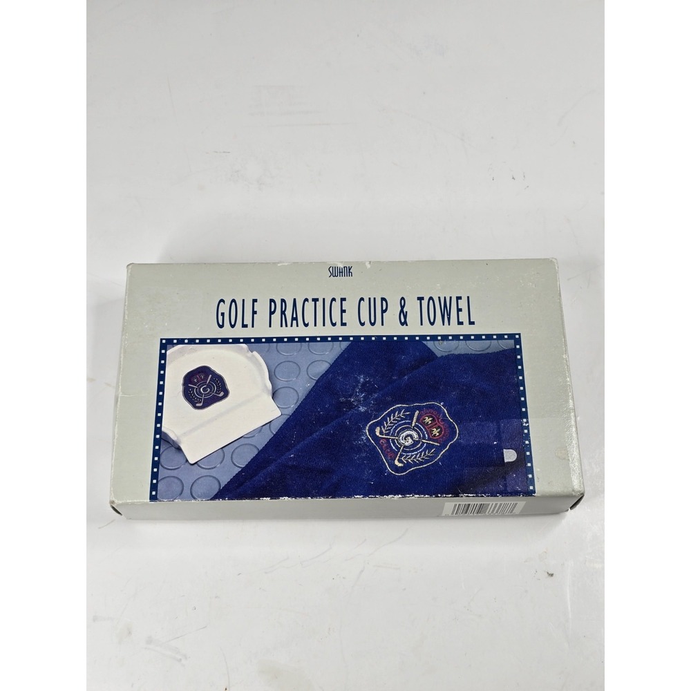 VTG Swank Golf Practice Cup & Towel 1992 99-6107/1 Course Master Course Bag Cart